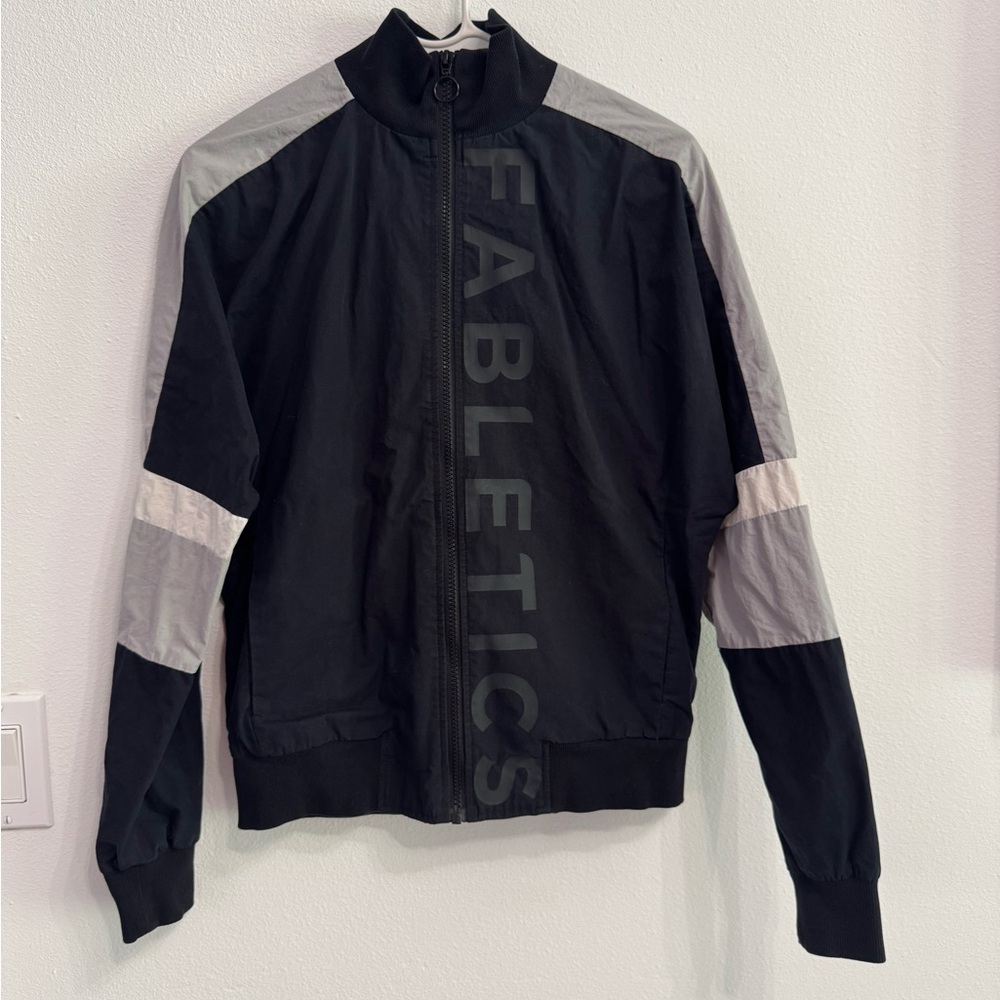 Fabletics light Black and Gray cute athletic Jacket size S